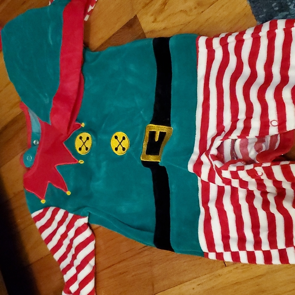 Elf onesie with matching hat